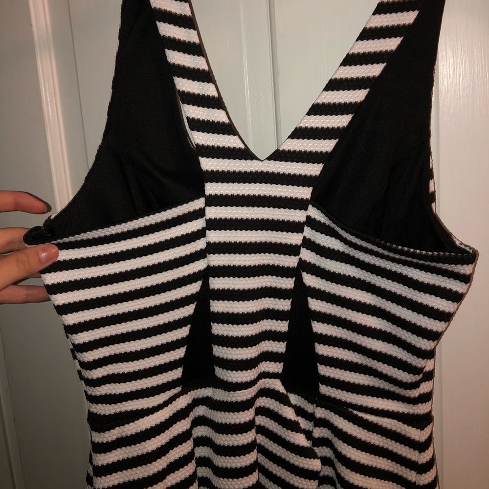 striped dress with cut outs